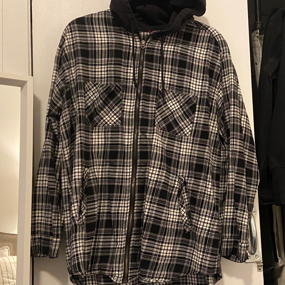 H&M Monochrome Checkered Hoodie